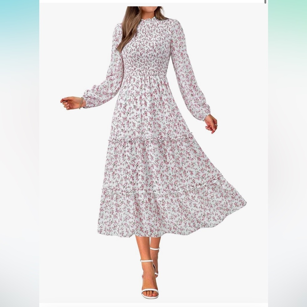 Floral Long Sleeve Maxi Dress
